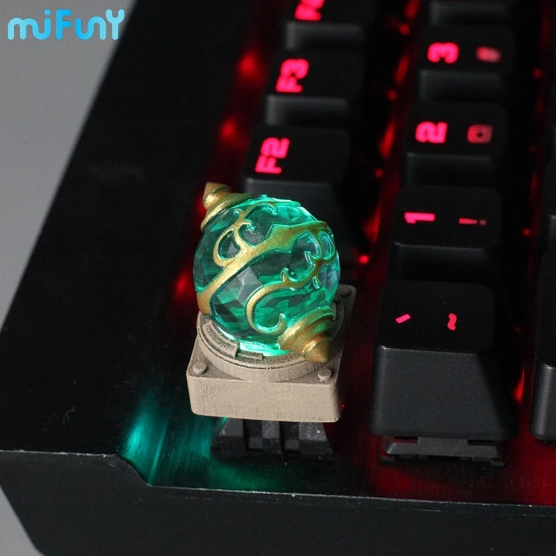 Imagem -03 - Mifuny Phantom Beast Keycaps Parukball Elf Keycap Caps Transparentes Personalizados para Teclado Mecânico Presente Artesanal de Resina