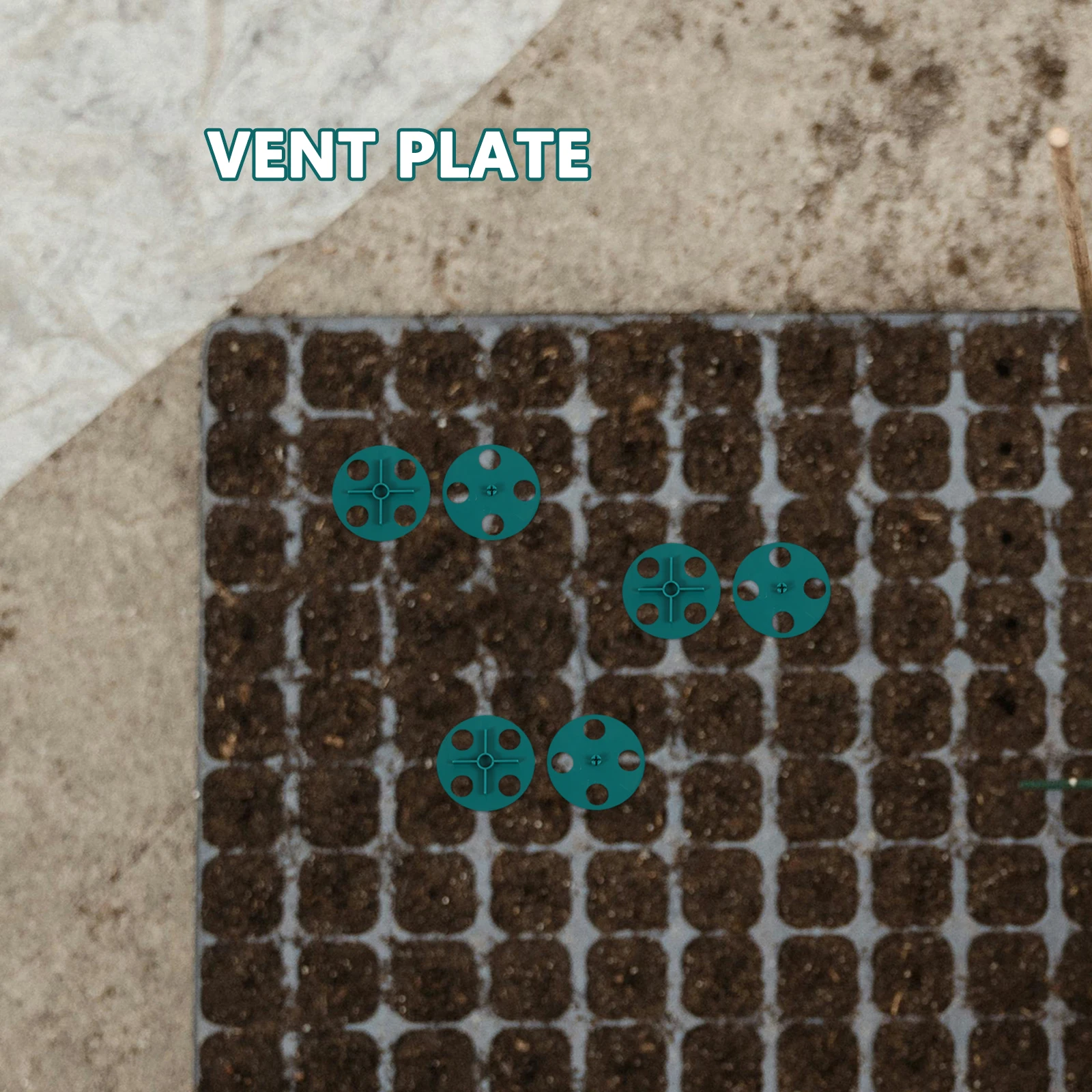 

20pcs Garden Plant Pot Vent Cover Reusable Plant Protection Air Hole Plate Humidity Control Breathable Nursery Pot Ventilation