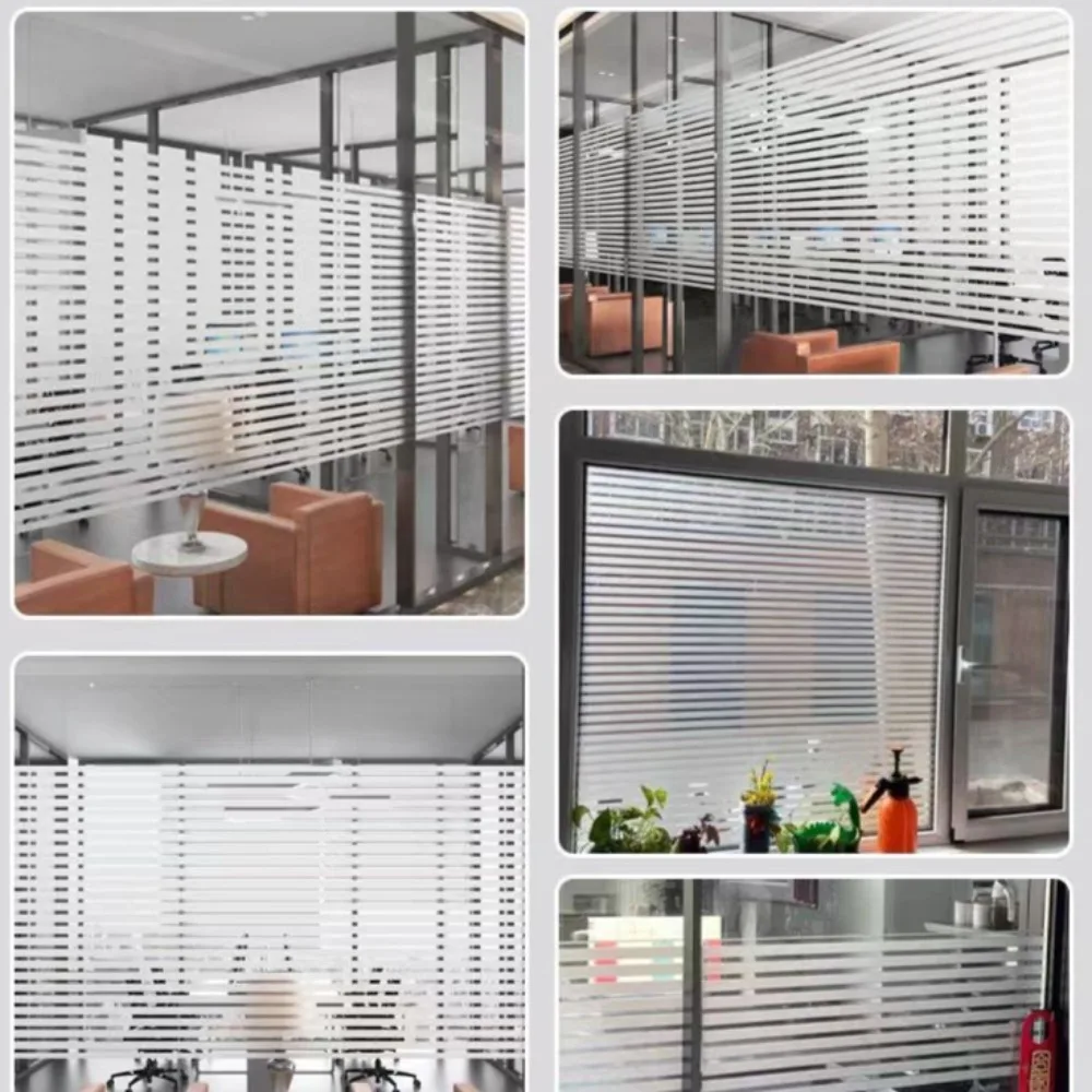 Frosted Privacy Window Film Static Cling Translucent No Glue Removable Decorative for Office Home Glass