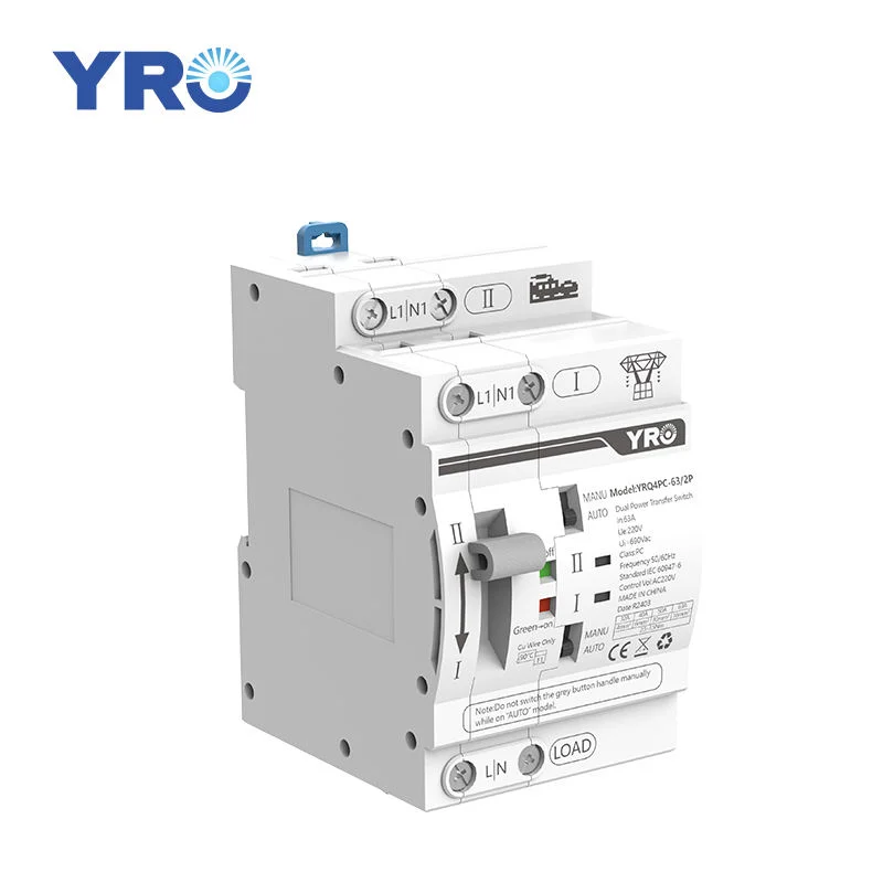 Imagem -06 - Interruptor de Transferência Automática Yro-dual Power Interruptores Seletores Elétricos Alimentação Ininterrupta Trilho Din 2p 4p Ats 63a