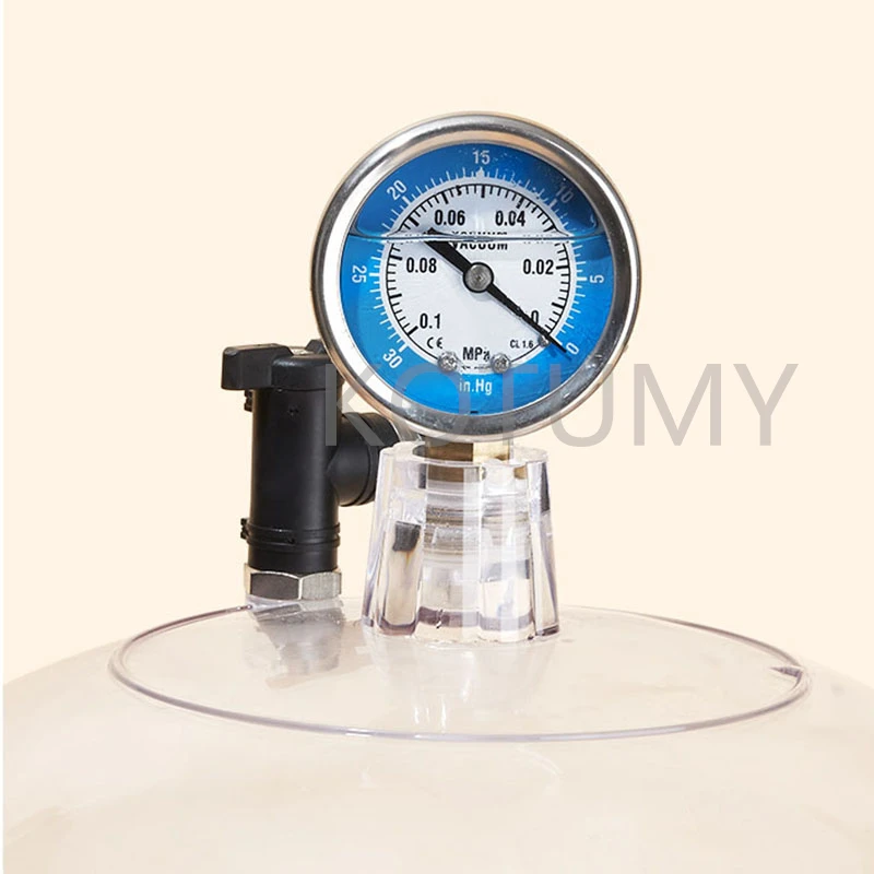 Plastic Vacuum Dryer Laboratory Drying Dish Drying Oven Transparent Vacuum Storage Tank Vacuum Tank With Negative Pressure Gauge