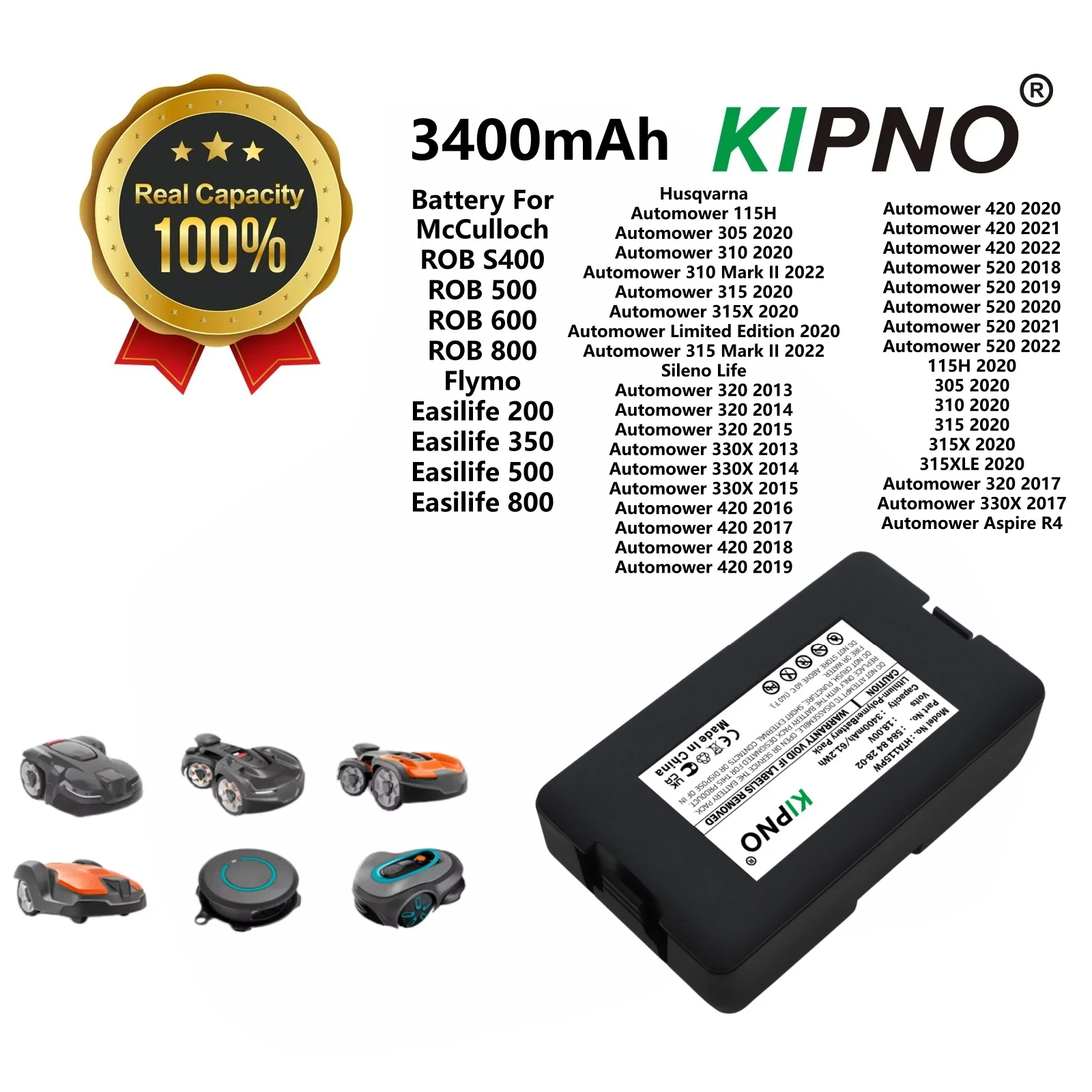 

Аккумулятор для газонокосилок Gardena Sileno Life, Sileno 2020, Sileno City 250/400/500, Sileno Life 750/850/1000, для Flymo Easilife 200