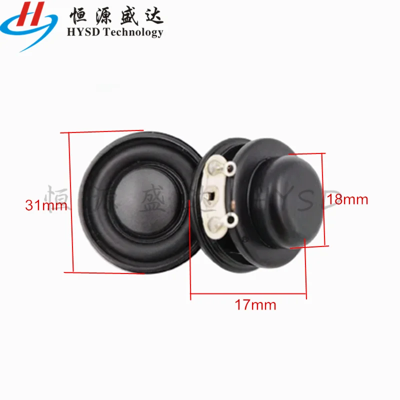10Pcs Speaker Horn 3W 4R Diameter 3.1CM 31MM 4 Ohms Mini Amplifier Rubber Gasket Loudspeaker Trumpet