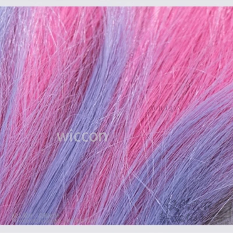 أزياء ميكو التأثيرية ميكو أرنب هول للرجال Ver وردي أزرق متدرج باروكات مقاومة للحرارة شعر صناعي لعب الأدوار في الهالوين
