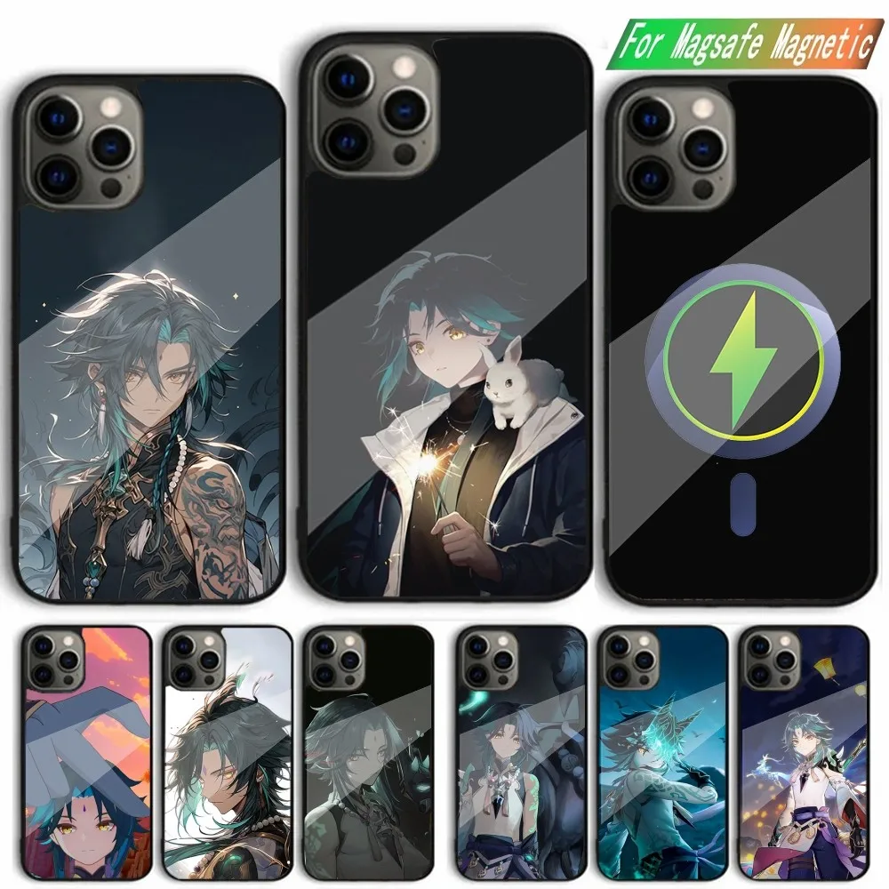 Xiao Game G-Genshin Phone Case For iPhone 15,14,13,12,11,Plus,Pro,Max Mini Magsafe Magnetic Wireless Charging