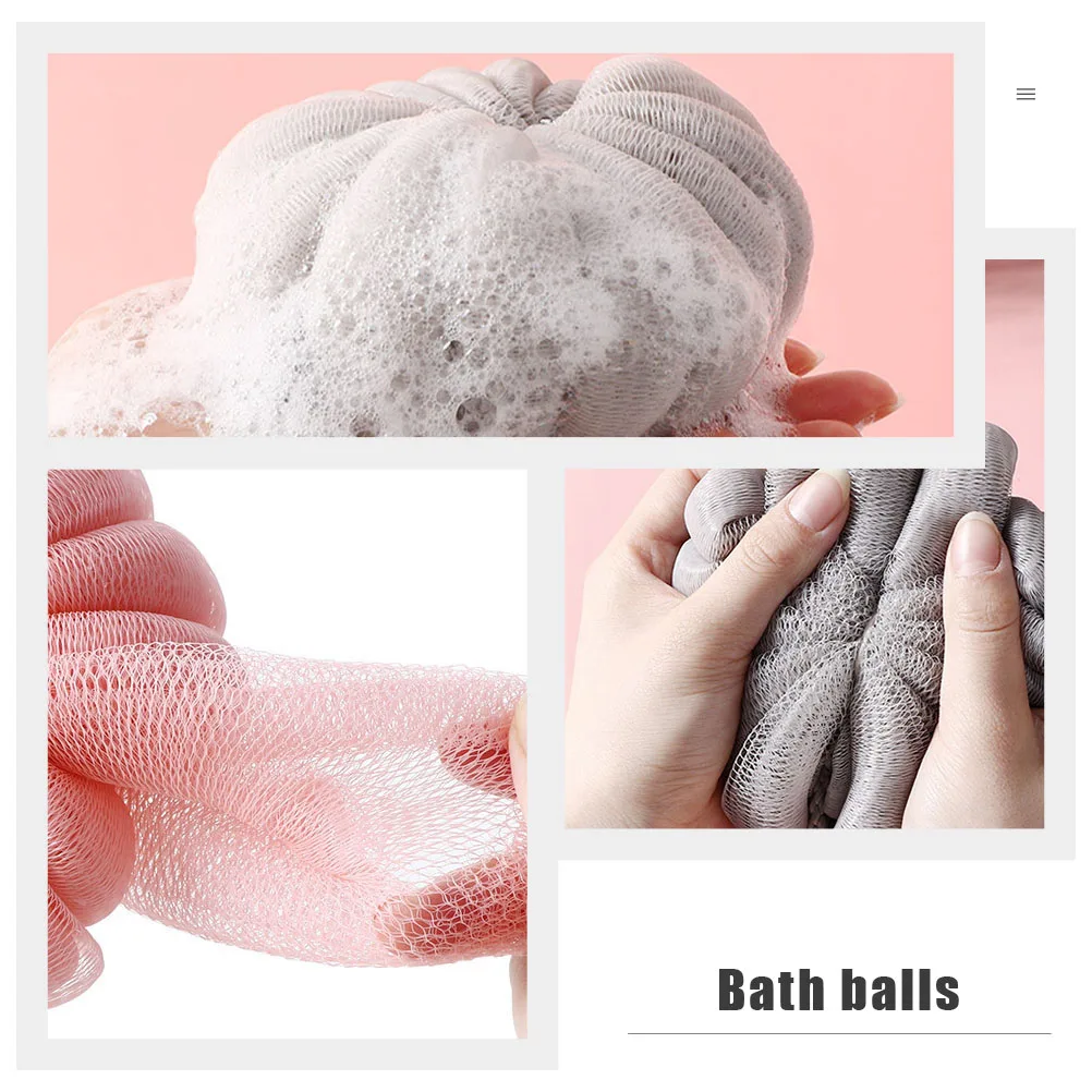 

4PCS Pumpkin Balls PE Sponges Gentle Massage Bathing Balls Deep Cleansing Bathroom Hotel Shower Tool Soften Skin