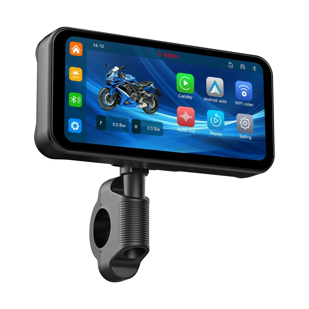 F83PRO 6.25inch Motorcycle CarPlay Android Auto Waterproof  Touch Screen Monitor GPS BT Dashcam Navigator Motor Motorcycle Gauge
