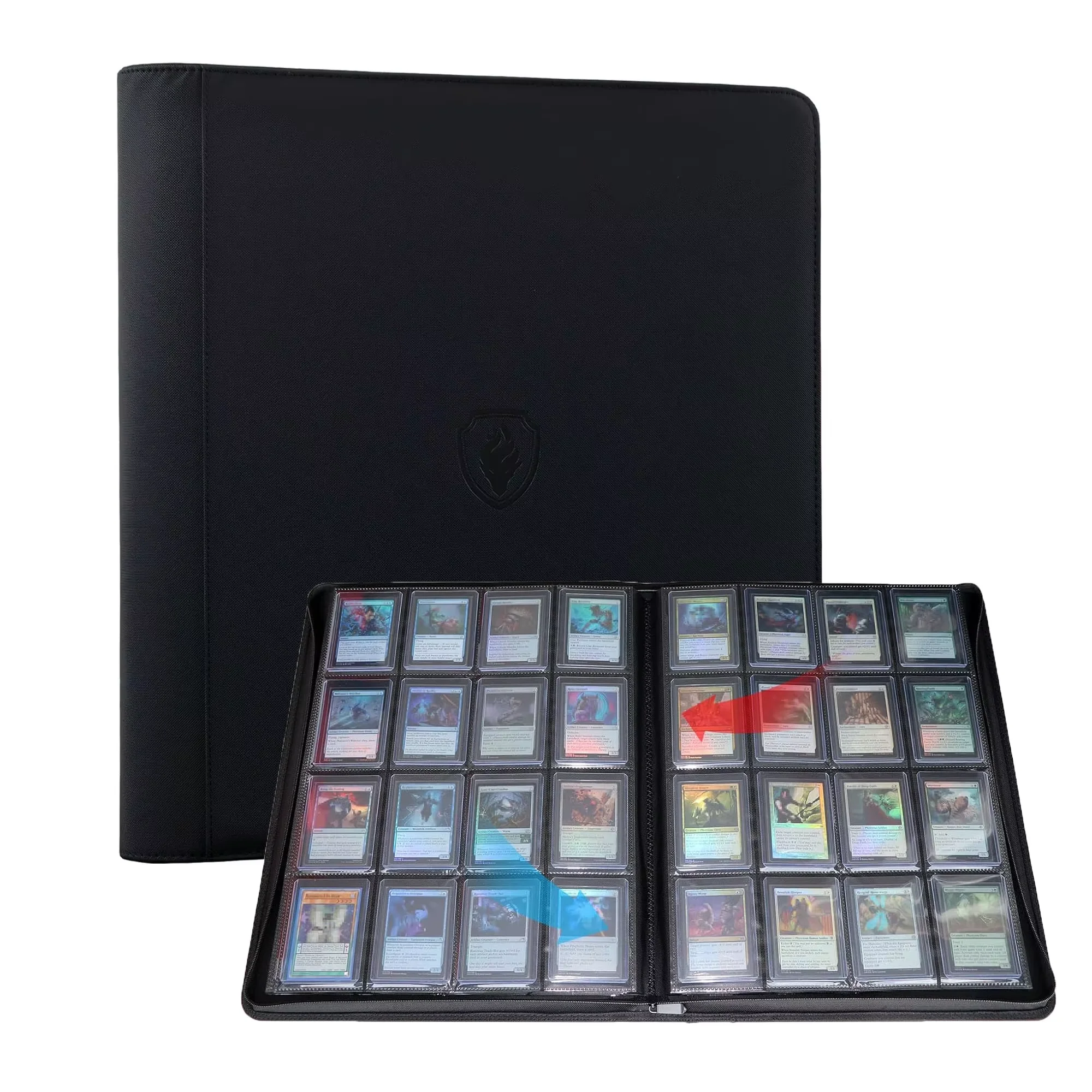 16-Taschen-Toploader-Ordner für 640 Toploader, Premium-Toploader-Kartenalbum, Kartenhüllen für 3"×4" starre Sammelkarten – Detail 6