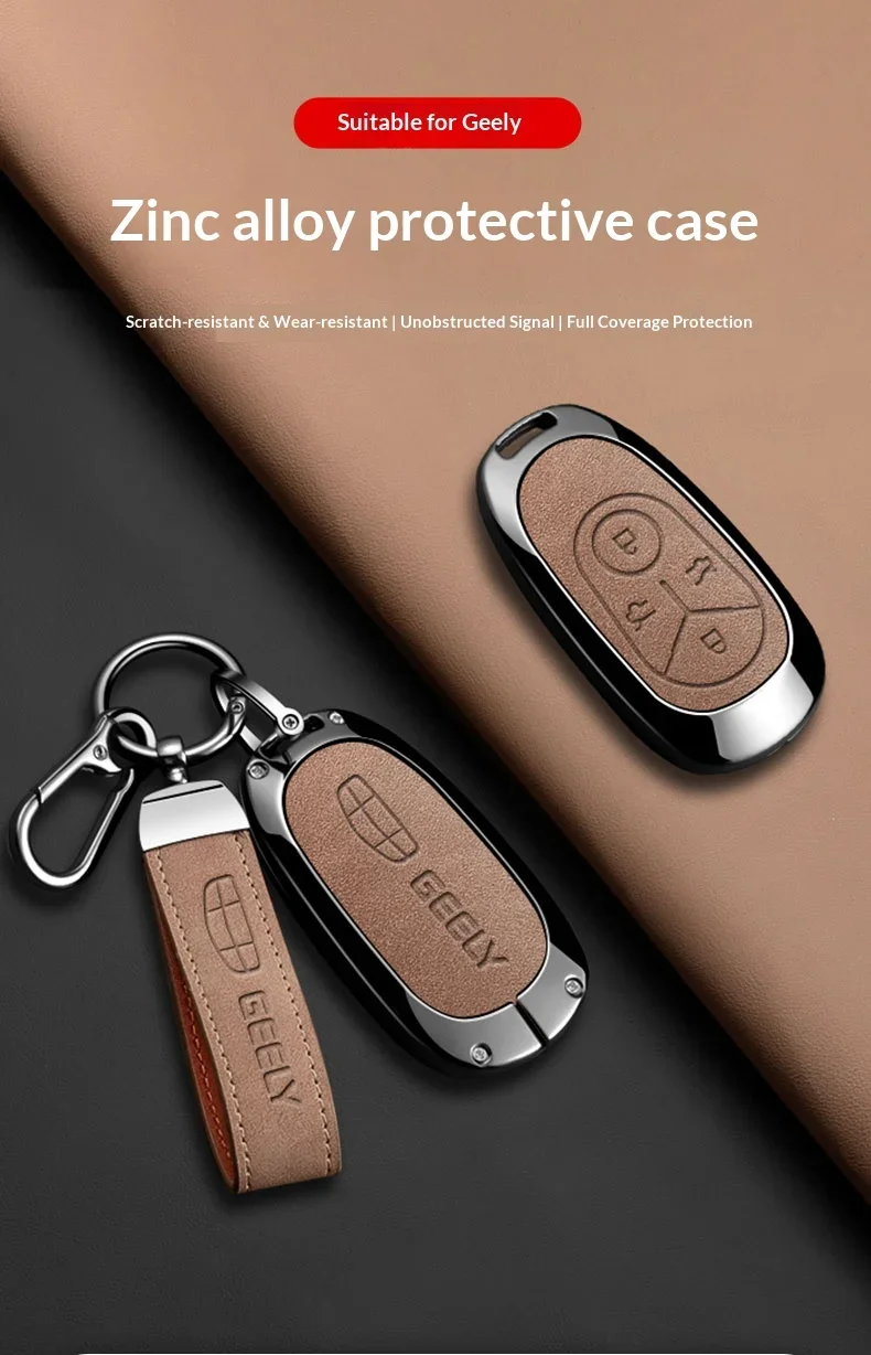 Schutzhülle für Autoschlüssel aus Zinklegierung, geeignet für den Schlüsselanhänger des Geely GEOME Galaxy Light Star Wishes 2025 Exploring Youth Edition. – Detail 1