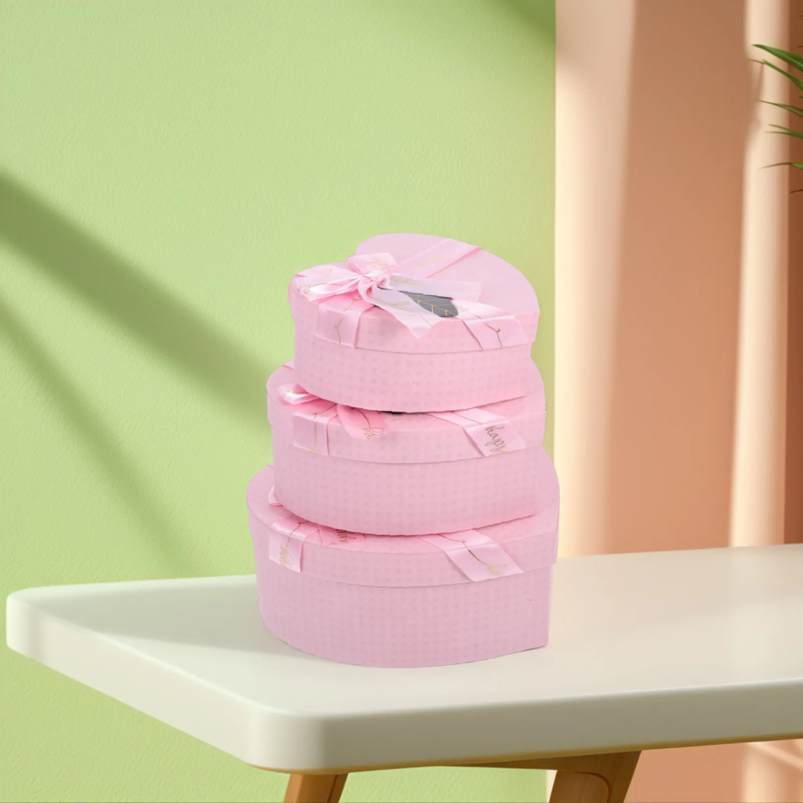 3Pcs Heart Shape Box Luxury Decorative Gift Packaging Ideal for Chocolates Candies Small Keepsakes Valentine Birthday Wedding