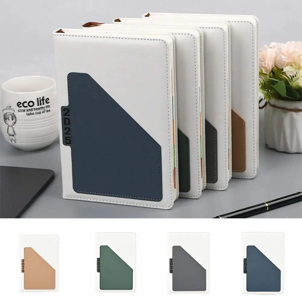 Agenda anual 2025 caderno agenda diário portátil escritório planejador de trabalho a5 para fazer lista agenda planejamento bloco de notas estudante diário