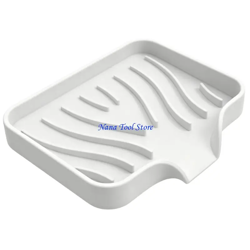 31GJ Silicone Soap Holder with Drainages Design Suitable for Bathroom & Kitchen Use