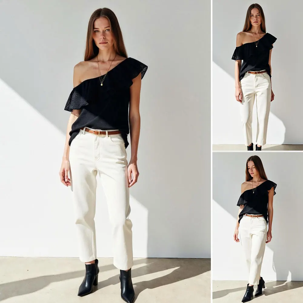 

Mia Muse Boutique Summer Blouses 2025 Women's Sexy Short Sleeve Off Shoulder Regular Fit Casual Blouses