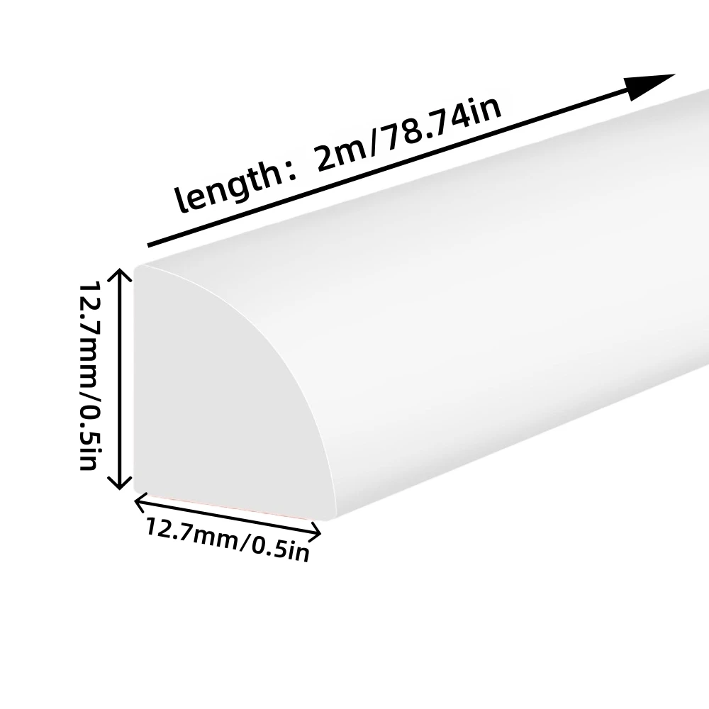 1PC Flexible Quarter Round Molding Wall Trim Edge Moulded Trim Strip for Corner Ceiling Floor Bathroom Countertop