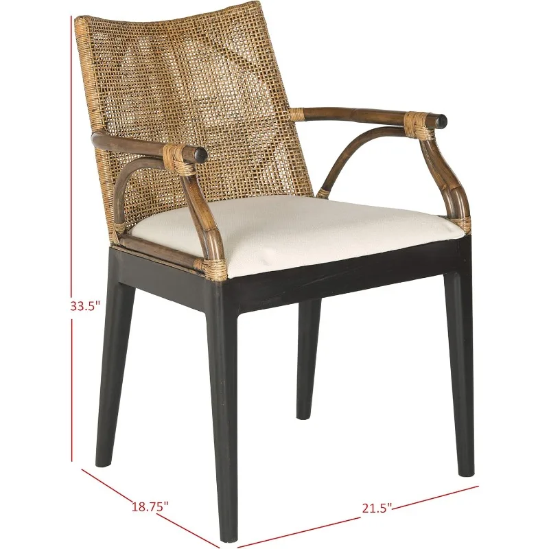 NEW PRODUCT IDEAS Home Rattan Tropical Woven Arm Chair, Brown