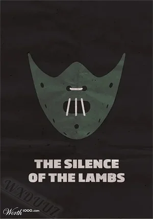 صمت لوحة قماش الحملان ، الأفلام الأمريكية الكلاسيكية ، ملصق مطبوع للغرفة ، فن حائط المعيشة ، صور ديكور المنزل ، هدية #4