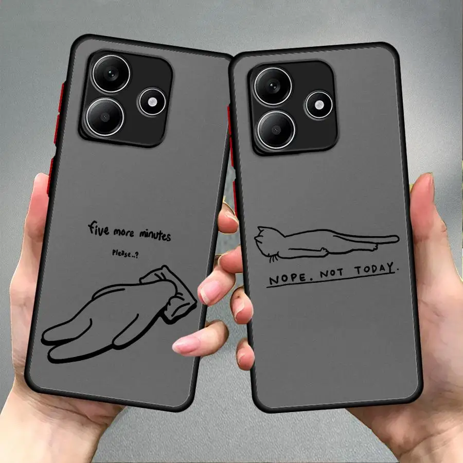 Case voor Xiaomi Redmi A4 9 A1 A2 Plus 14C K40 Pro 10 12C 13C Terug Telefoon Cover Interessante Kat