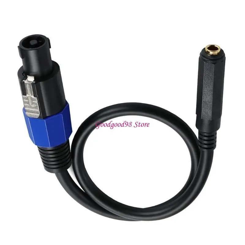 6.35mm 1/4インチ TS メスプラグ スピコンオスコネクタ スピーカーケーブルワイヤー オーディオアンプ接続 高耐久ツイストロック