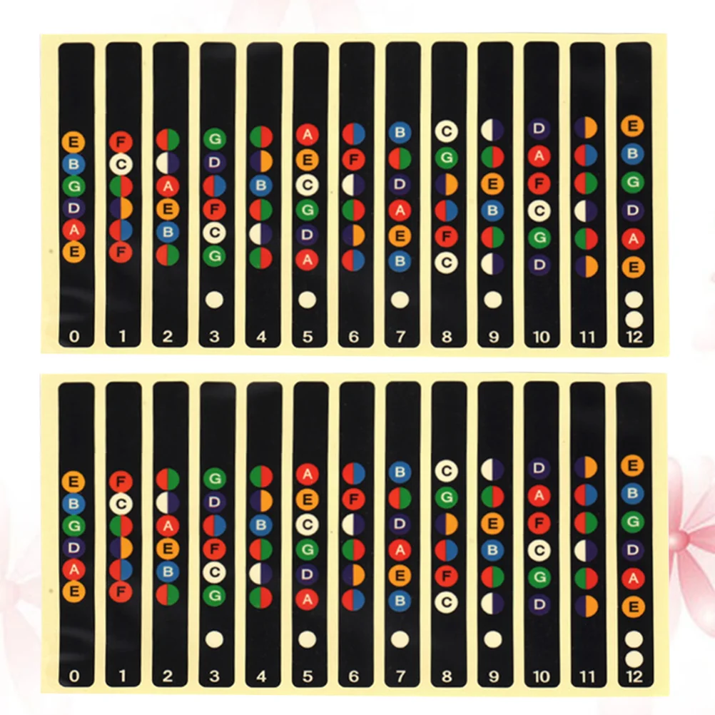 10 Pcs Guitar Fretboard Sticker Decals Labels Map for Stickers Violin Fingerboard