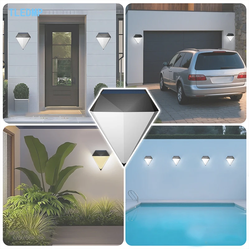 

Solar Wall Lights Outdoor Fence Solar Lights Outdoor Waterproof Outdoor Lights Solar Powered for Outside Backyard Patio