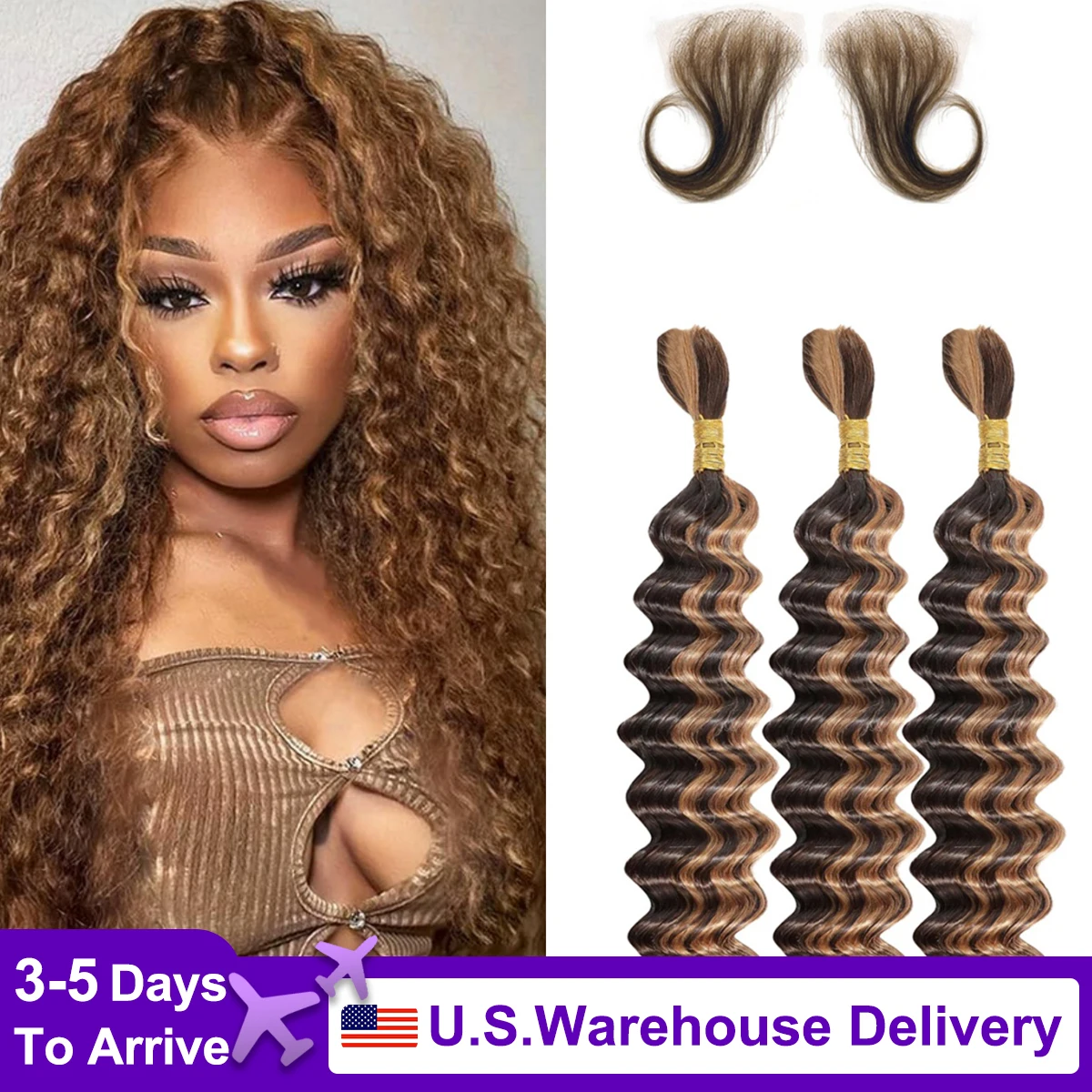 Glueless Wig Human Hair Ready To Wear 13x6 Loose Deep Wave Lace Closure Curly Highlight Ombre 4/27 Preplucked Hairline Pre Cut