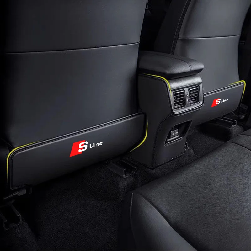 1pcs Car Seat Back Protection Mat Anti Kick Pad Cover For Audi A3 8P S3 A4 B6 B7 B8 A5 A6 C6 Q5 Q7 RS SLine Interior Accessories