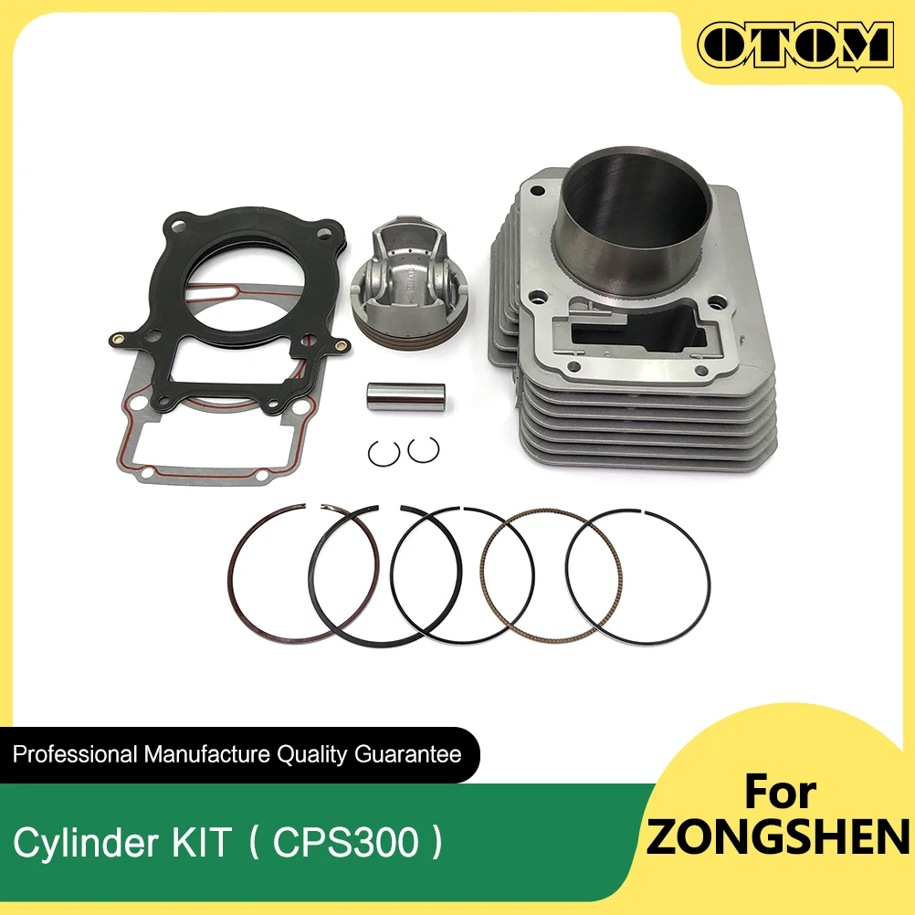 

OTOM ZS172FMM-3A Motorcycle 74mm Cylinder Kit Air-Cooled Piston Ring Pin Gasket For ZONGSHEN CB250-F 250cc Upgraded to 300cc