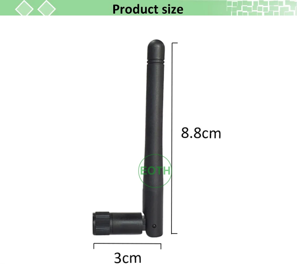 Eoth 5 Stück 5,8 GHz 2,4 GHz Antenne 3 dBi SMA-Stecker 20 cm 4. Generation Kleines Anschlusskabel für WLAN-Router Zigbee Bluetooth-Antenne – Detail 3