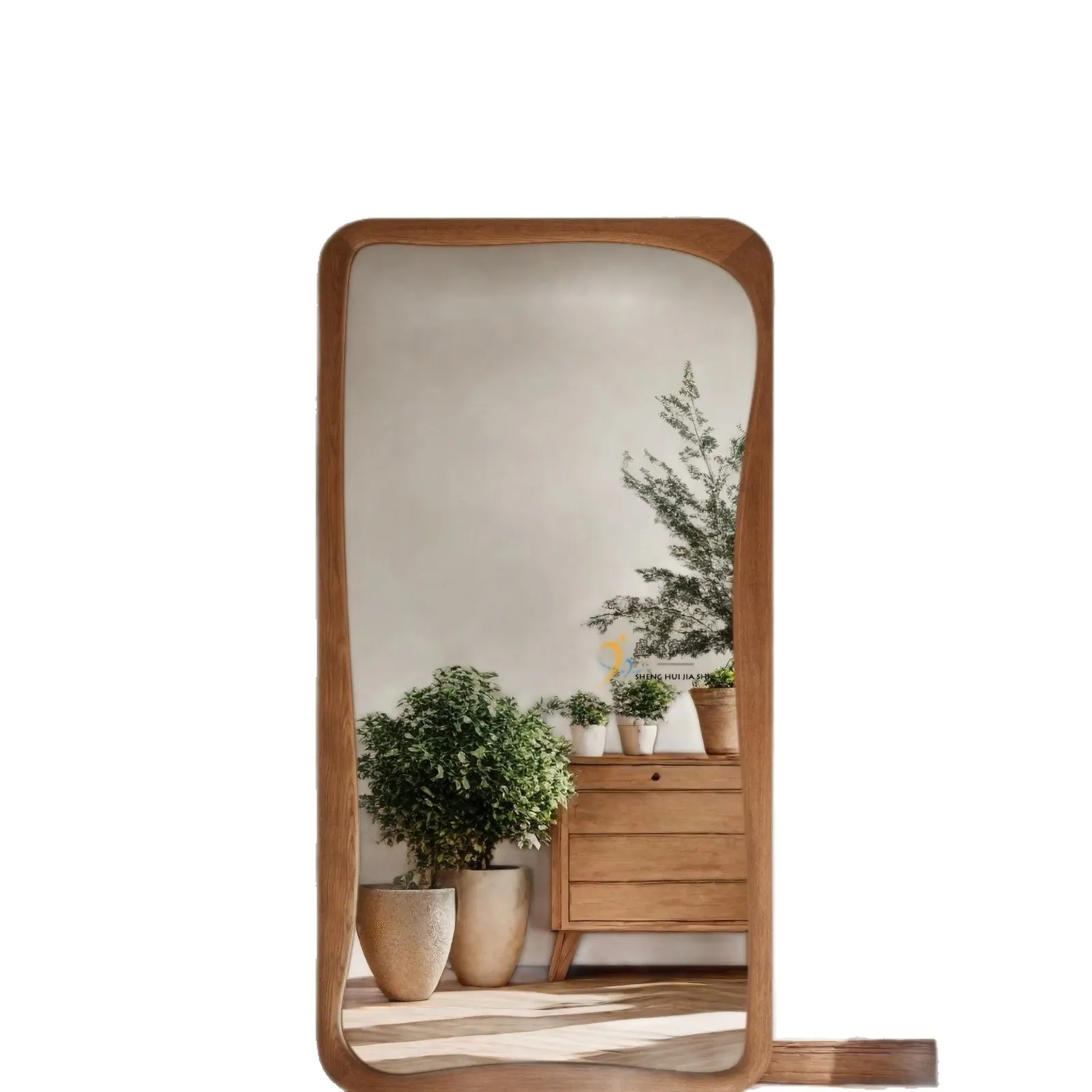 

Nordic style, all solid wood, tempered mirror, whole body, home, bedroom, living room
