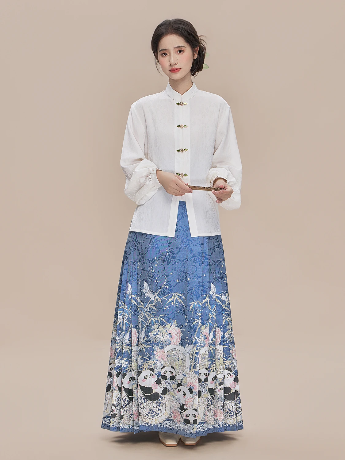 

Новый женский комплект в китайском стиле: юбка-халат эпохи династии Мин, коллекция XiangHe HanGe Bamboo Forest Summer, эксклюзивно онлайн