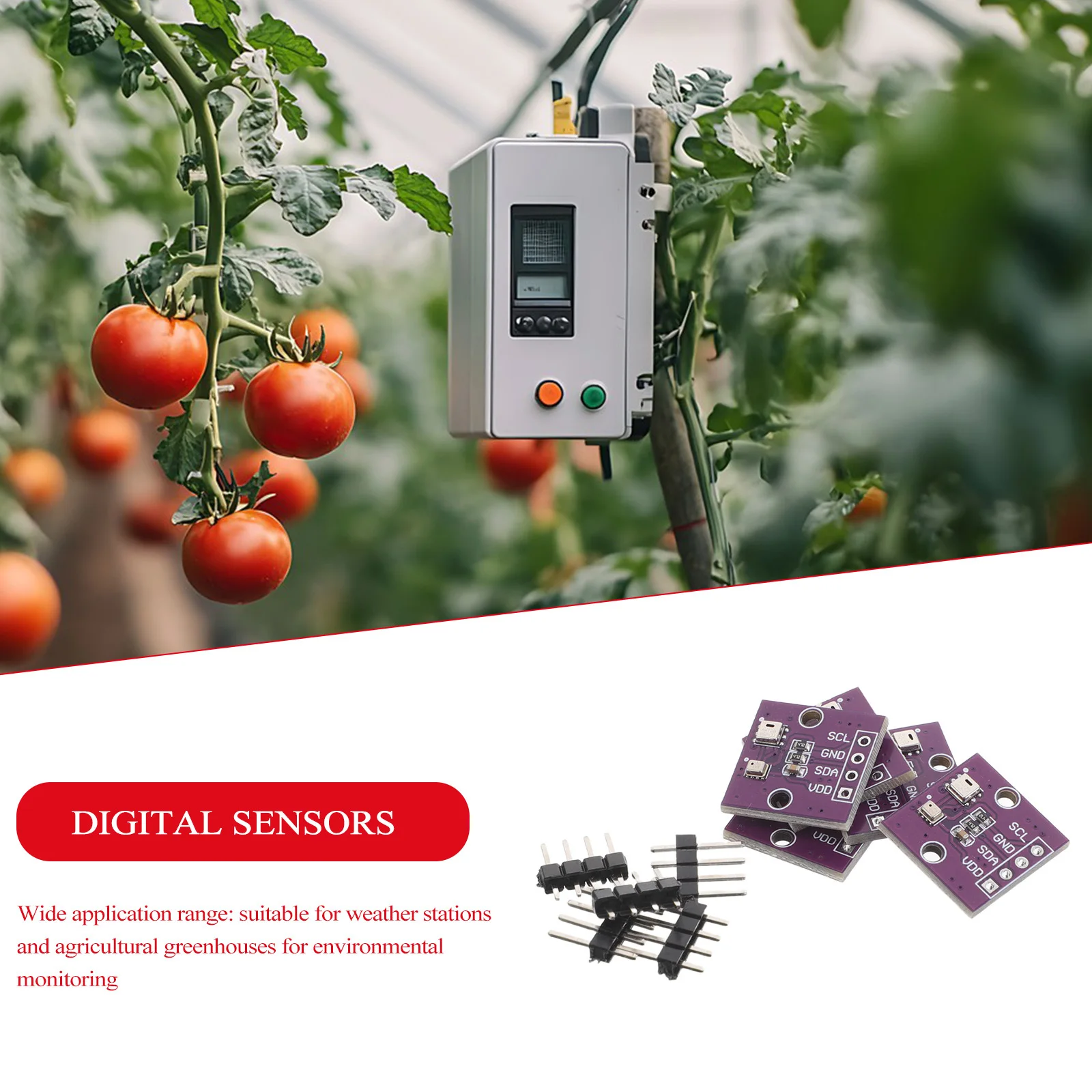 

5Pcs Atmospheric Pressure Sensor Module Digital Hygrometer Thermometer for Accurate Environmental Measurement