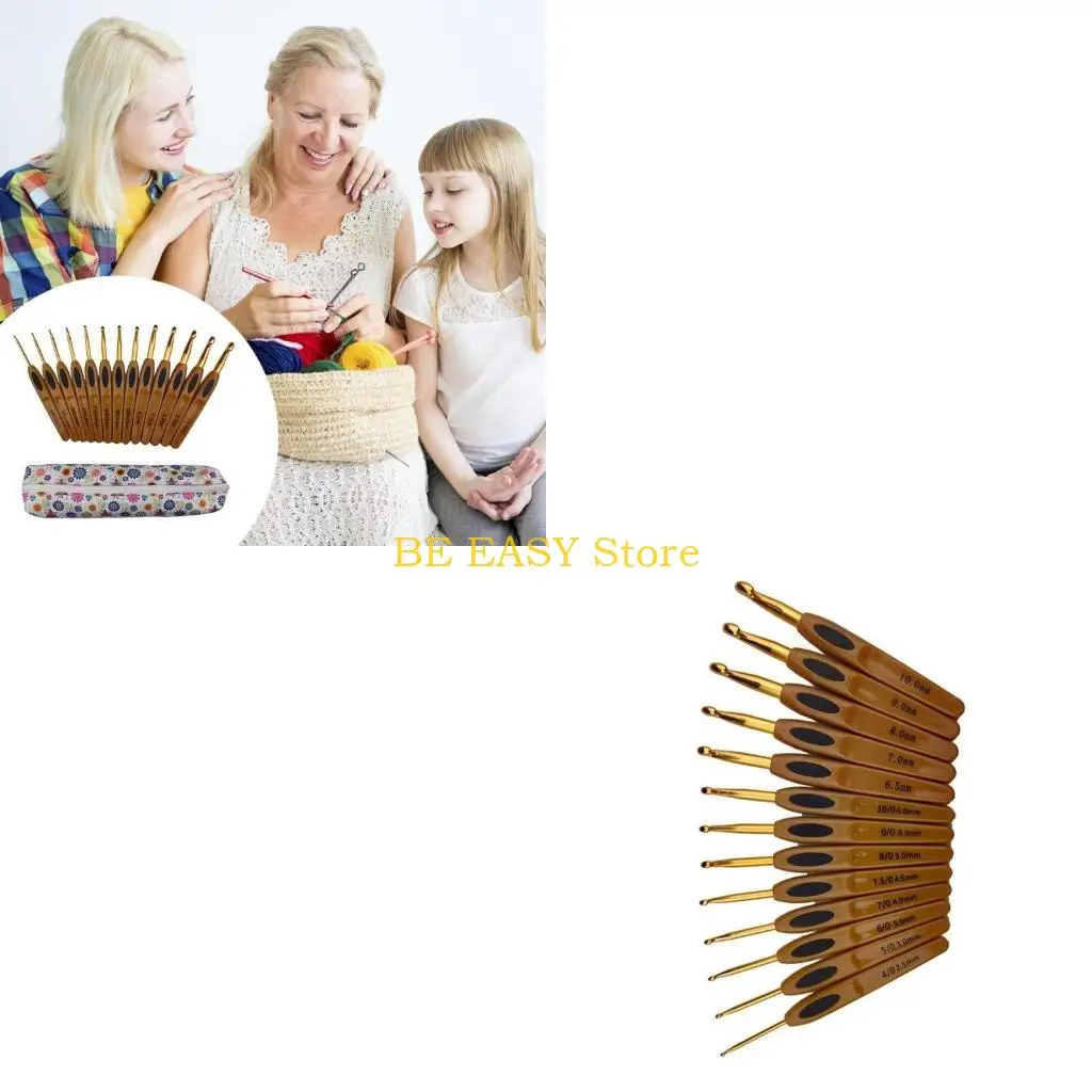 

E28F 13 шт. 2,5-10 мм эргономичный крючок эргономичная ручка крючок игла для начинающих опытных любителей