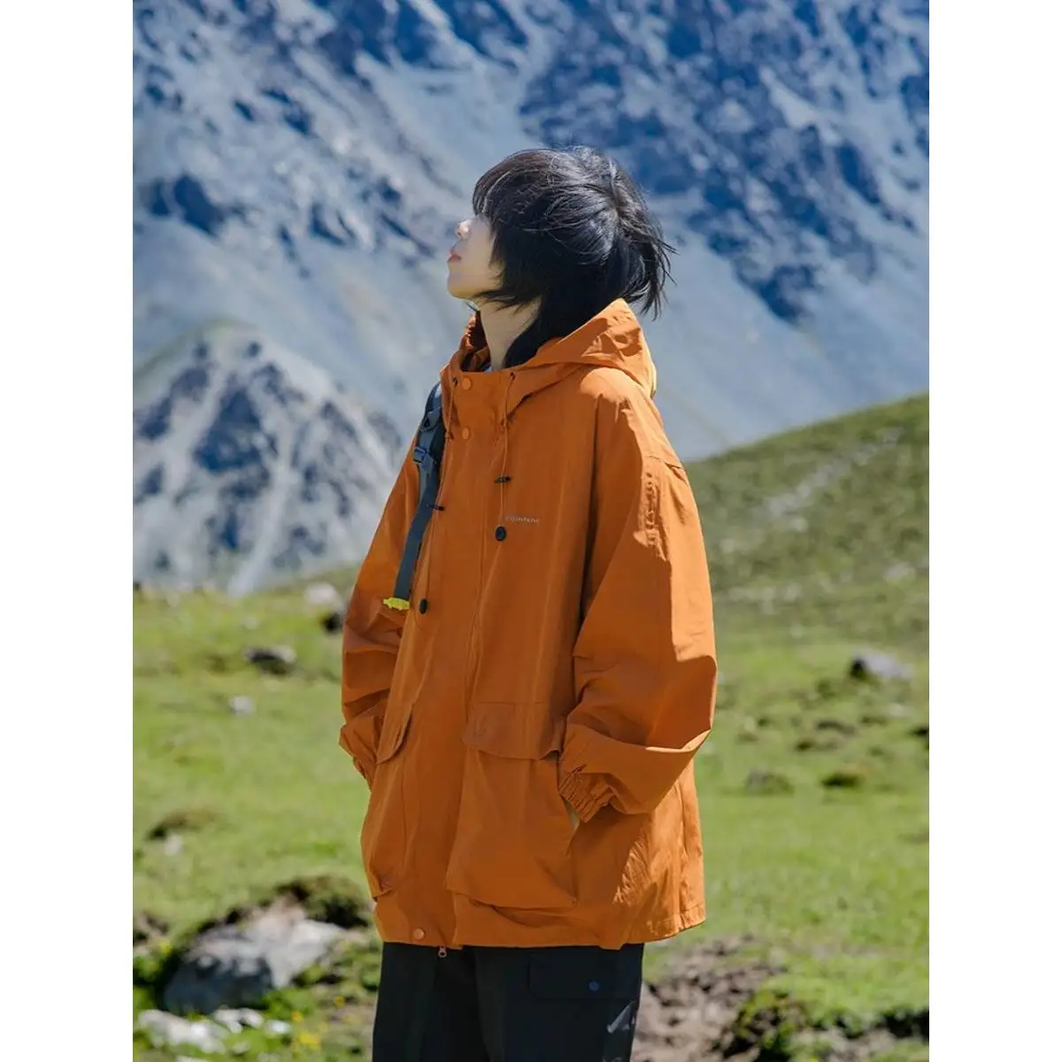 

Водонепроницаемая ветрозащитная куртка Jaet ex Traveling для скалолазания, свободная посадка, длинная застежка-молния, цвет