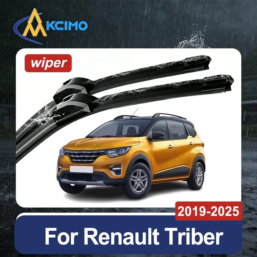 

Front Pair Rubber Windshield Wipers for Renault Triber 2019-2025 Premium Flat Wiper Set Easy Installation