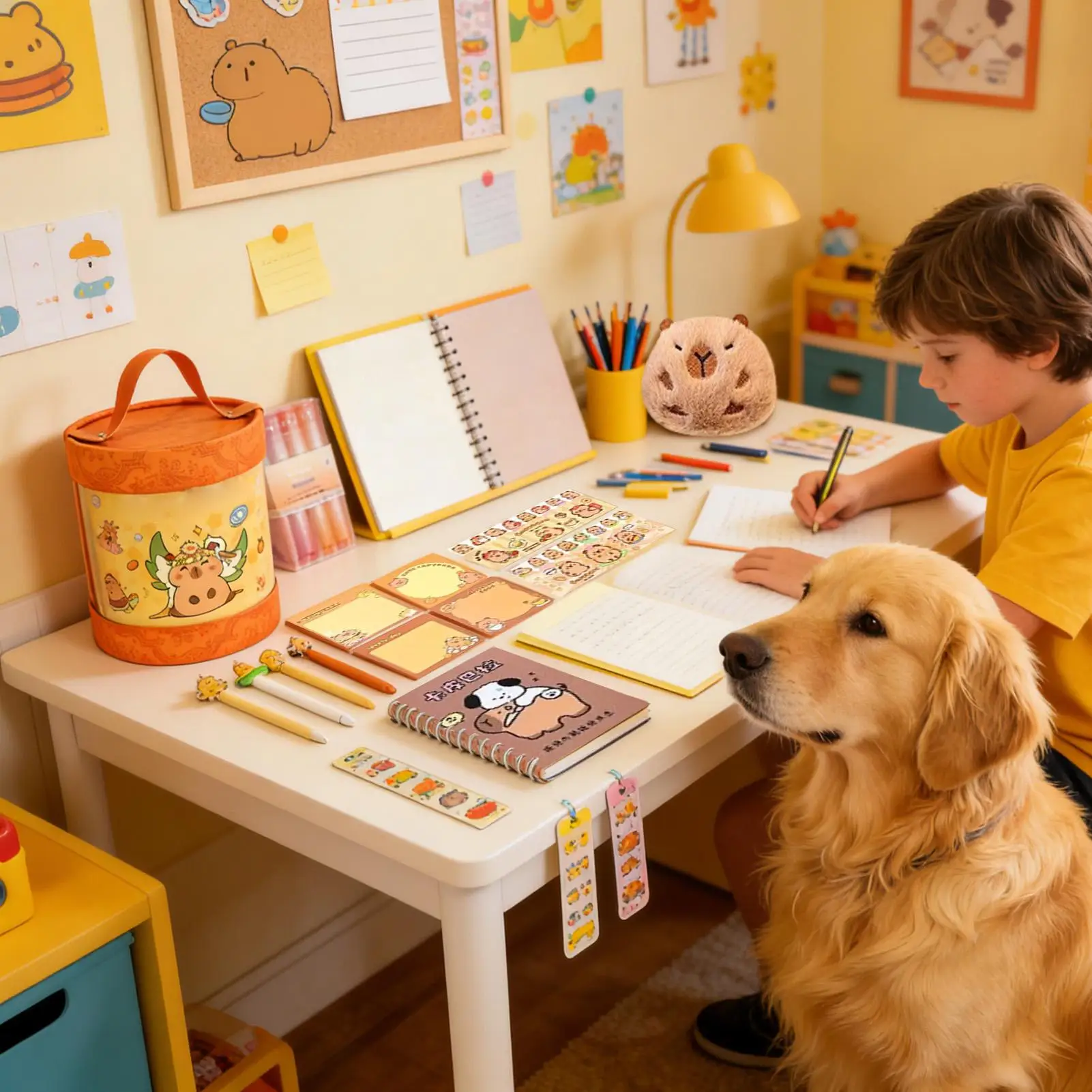 

Учебная сумка-карандаш с несколькими отделениями, набор канцелярских принадлежностей, милая сумка-карандаш с капибарой и принадлежностями для студентов, мальчиков, молодежи