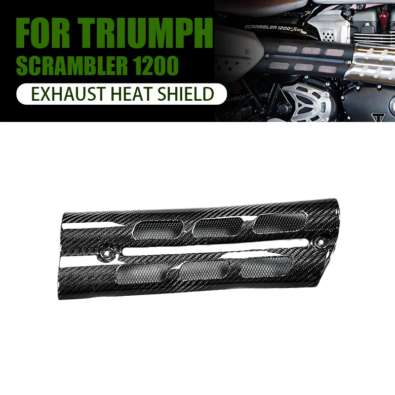 

For Triumph Scrambler 1200 XC XE 100% Pure Carbon Fiber Motorcycle Accessories Fairing Kit Exhaust heat shield Exhaust Cover