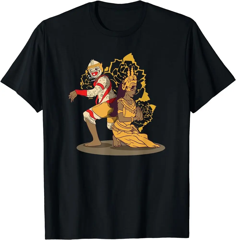 Cambodia Cambodian Khmer Traditional Dance Reamker Apsara T-Shirt Unisex T-shirts For Man Woman Short Summer Tees Casual Cotton