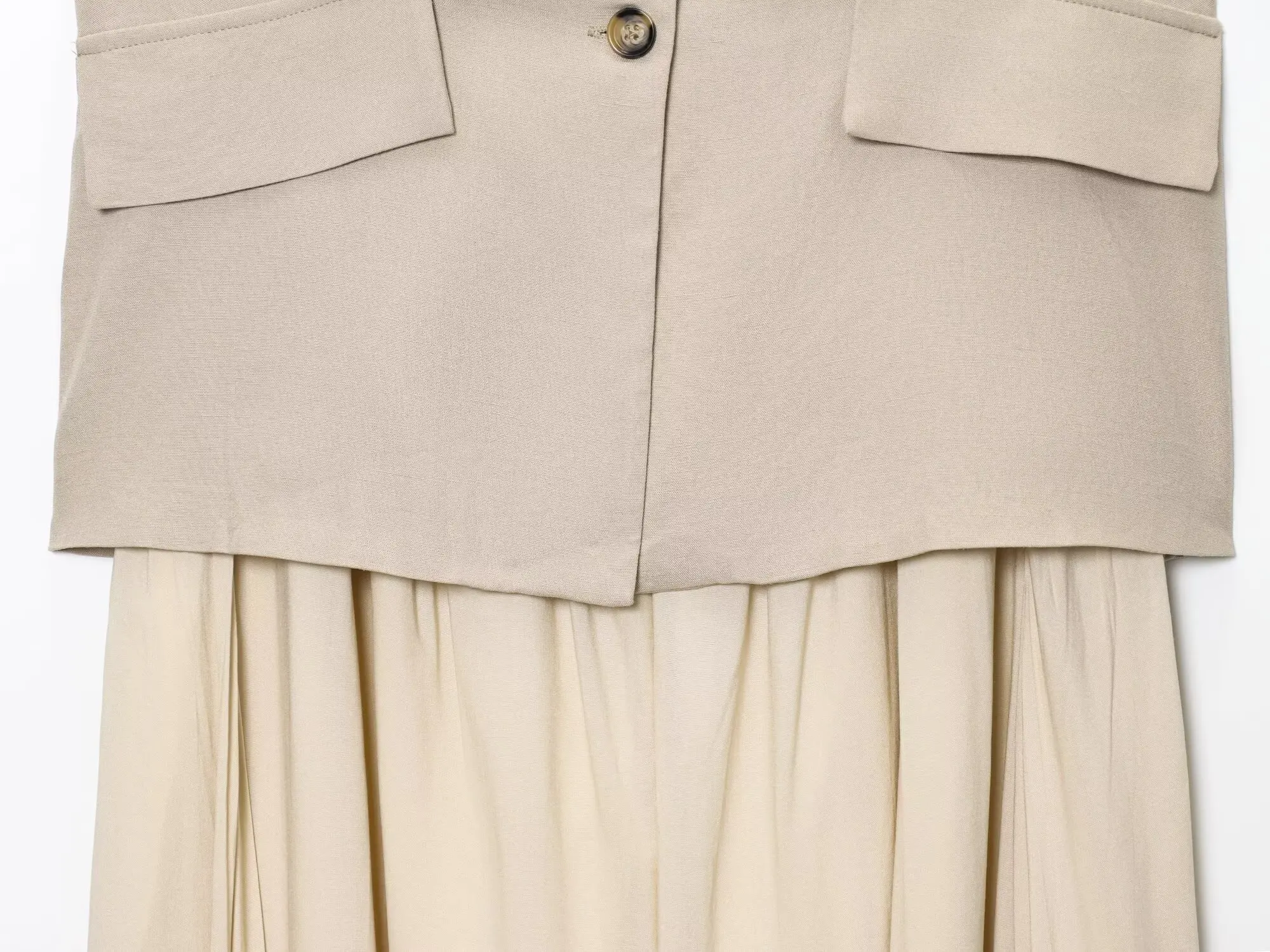 UNIZERA 2025 Zomer Nieuwkomers Dameskleding Single-Breasted Kleine Plooirok Midi Vest Splicing Jurk