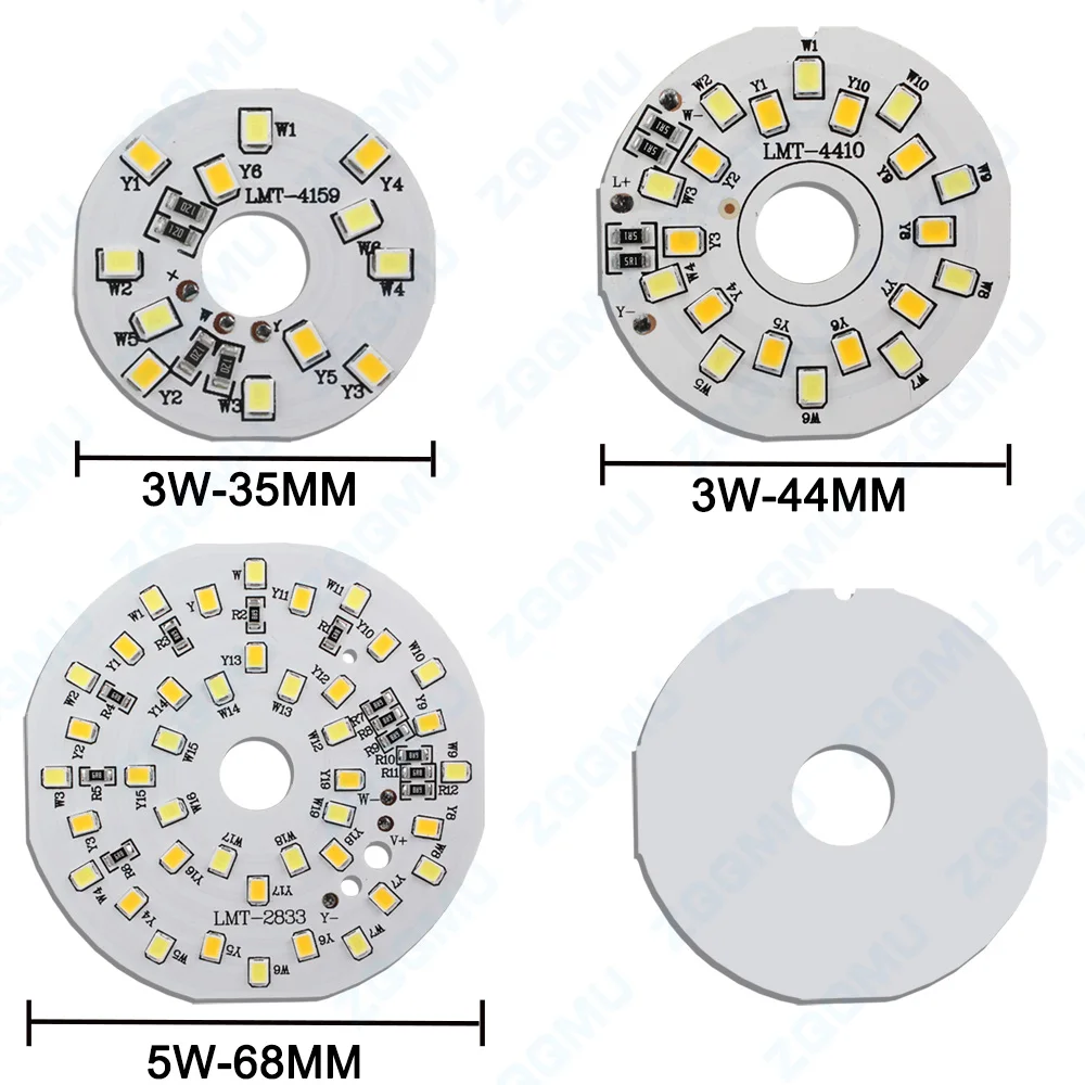 LED Night Light Board 3W 5W DC 5V Light Board Monochrome Round SMD 2535 LED Chip Light Source Board