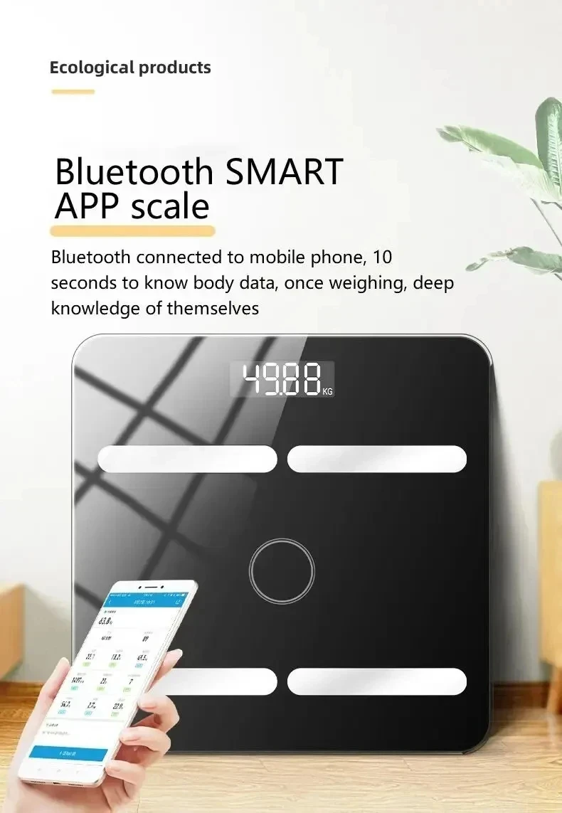 Precision Smart Body Fat Scale With Led Display And Usb Charging_voghion.com