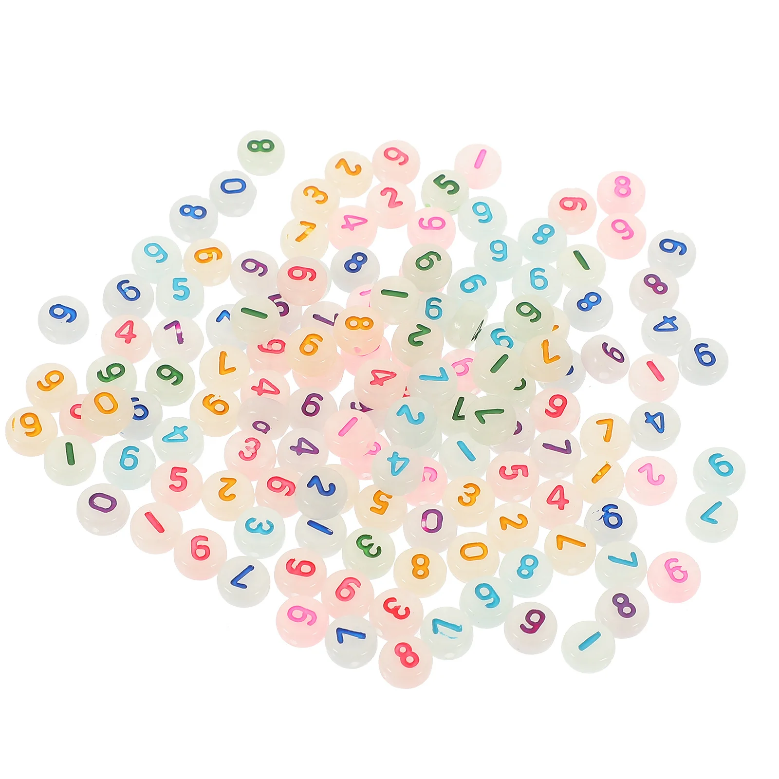 500Pcs Glow in The Dark Beads Round Sturdy Smooth Surface for Bracelet Jewelry Making DIY Crafts Beads Bracelet Accessory