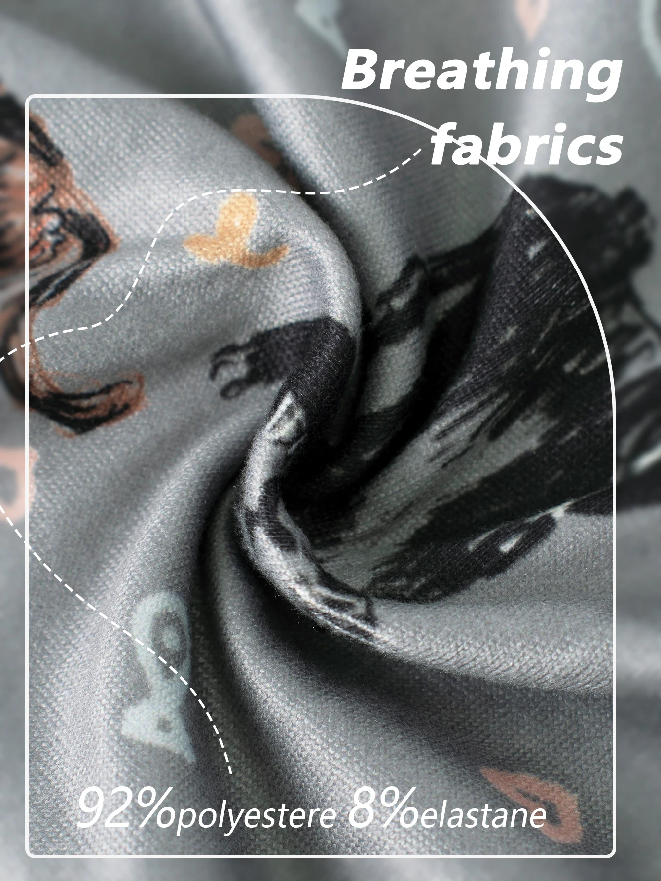 لطيف القط طباعة الرجال زوج واحد من السراويل الداخلية الأزياء الديناميكية الملاكم السراويل الساحرة عارضة الرياضة الملاكم السراويل #4