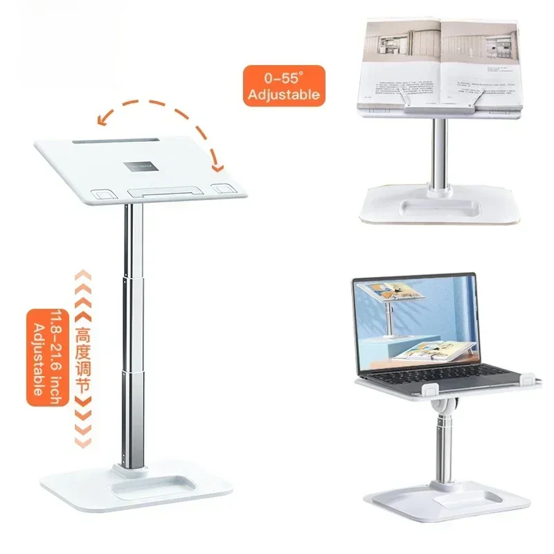 Eary Mobile Laptop Stand, Metal Stand Adjustable Height (up To 22 Inches), Suitable for Tablets, Laptops and A Variety of Books