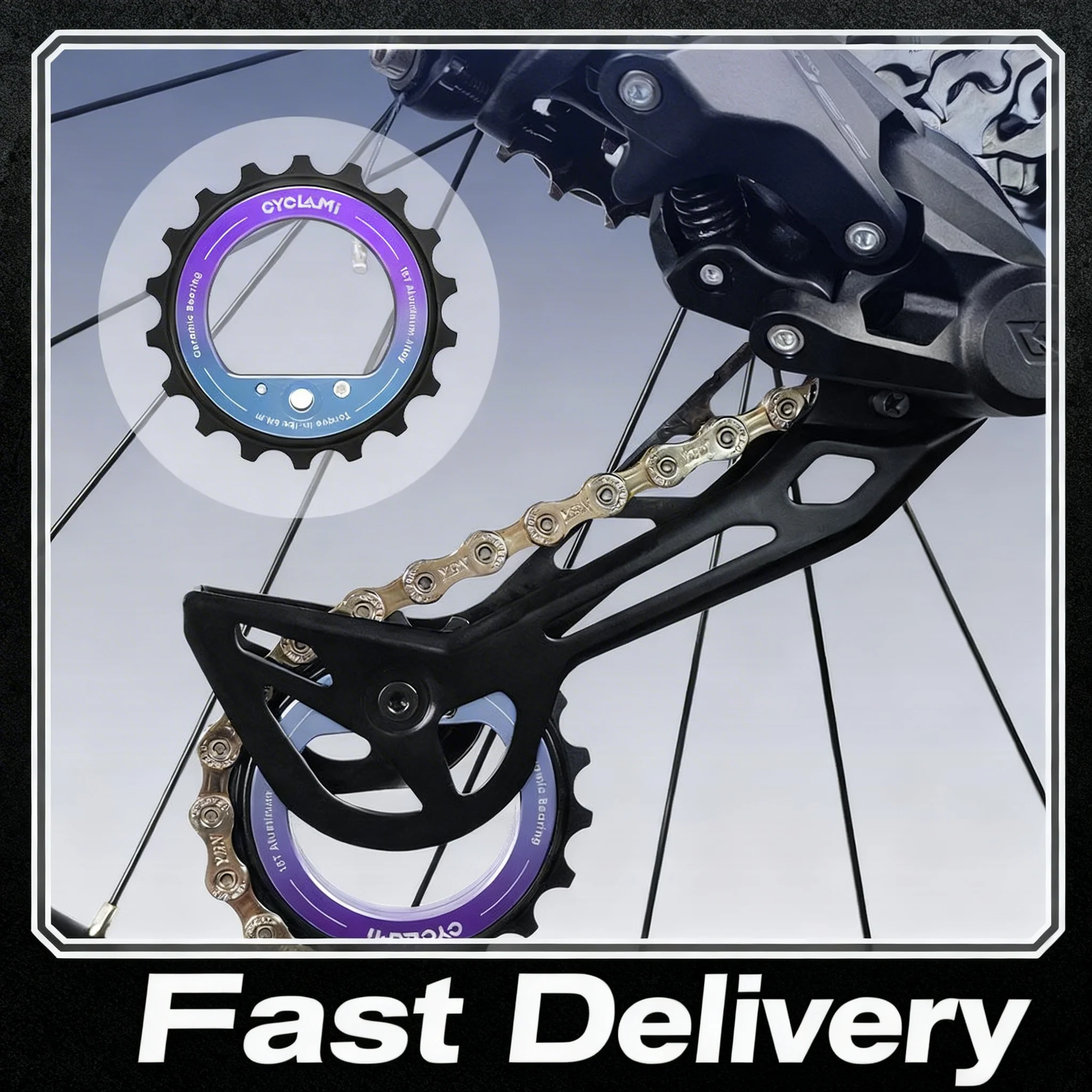 

Upgraded 18T Hollow Pulley Wheel Rear Derailleur Ceramic Bearing 9 10 11 Speeds Dual Color Oxidation For R8000 7000 Bike Parts