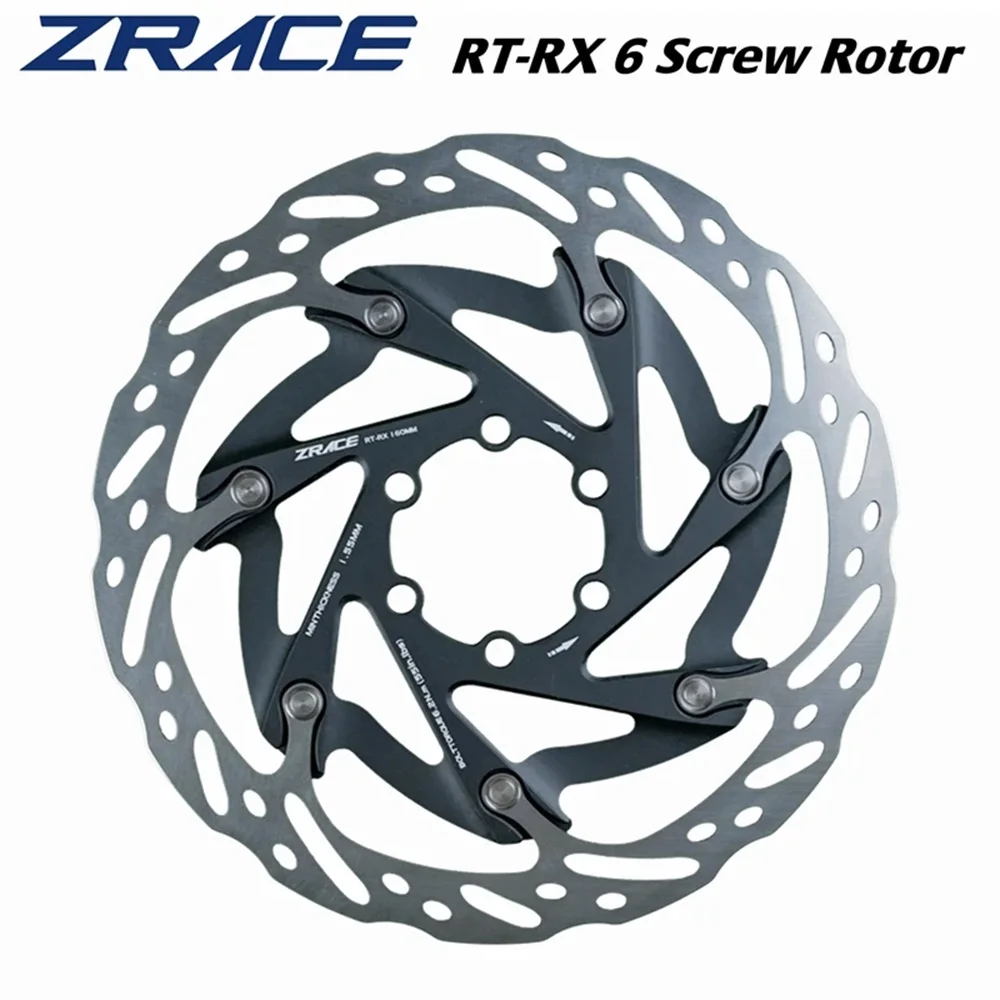 2024 NEW ZRACE RT-RX 6 Screw Disc Rotor, Ultralight Strong heat dissipation floating rotor 160mm Road disc brake RT-RX-6-160mm