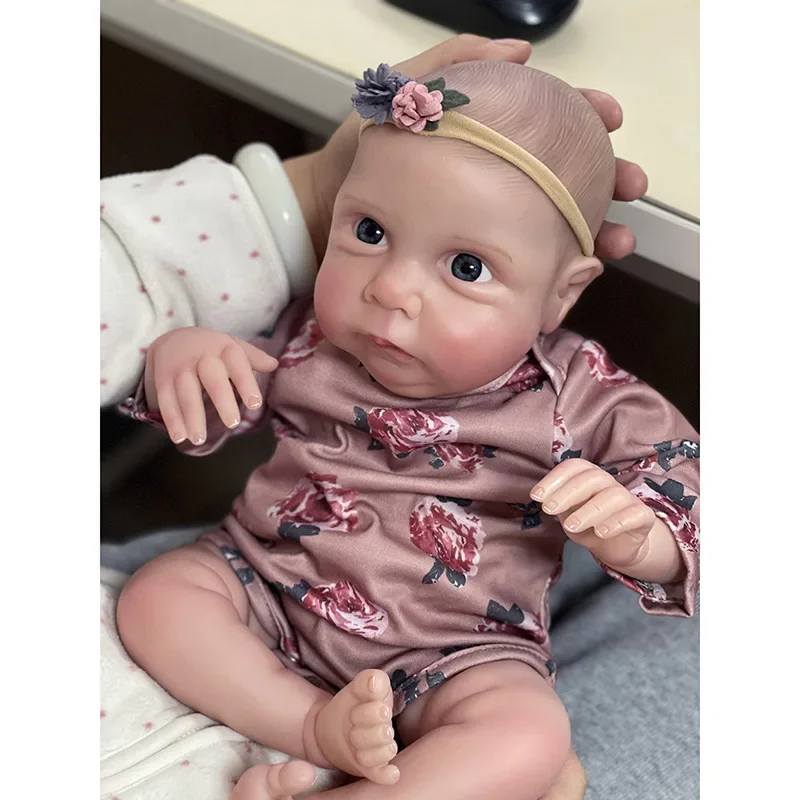 

48CM Complete Finished Reborn Baby Doll Miley Soft Touch Lifelike Newborn Baby 3D Skin with Visible Veins Bebe Reborn Doll Toys