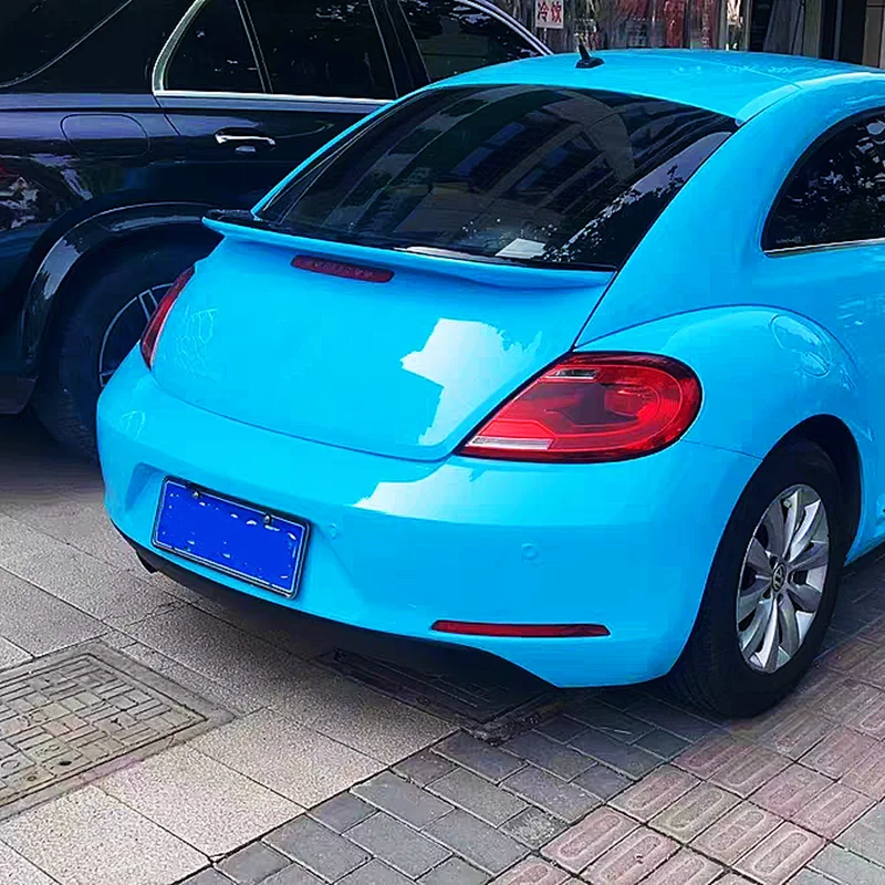 For Volkswagen Beetle 2013-2018 Car Rear Trunk Lid Lip Body Kit Spoiler Wings Black Carbon Tuning Exterior Accessories