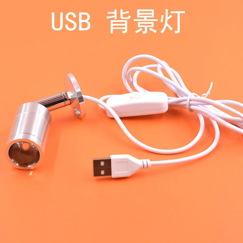 

Spotlight USB DC5V Led 3W Jewelry Cabinet Showcase Mini Spot Bench Lamp Ceiling Light Switch USB Interface