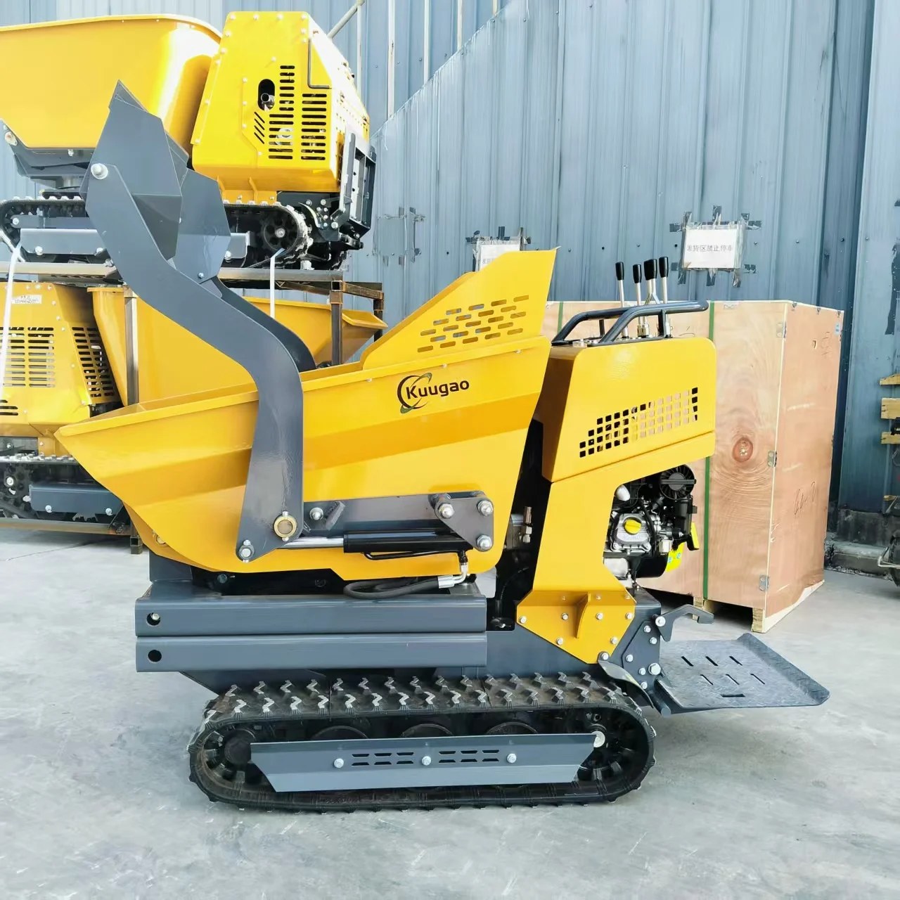 تفريغ صغير 500 كجم قلابة مجنزرة يدوية قلابة مجنزرة قلابة صغيرة زراعية ذاتية التحميل شاحنة هيدروليكية تخصيص بيع