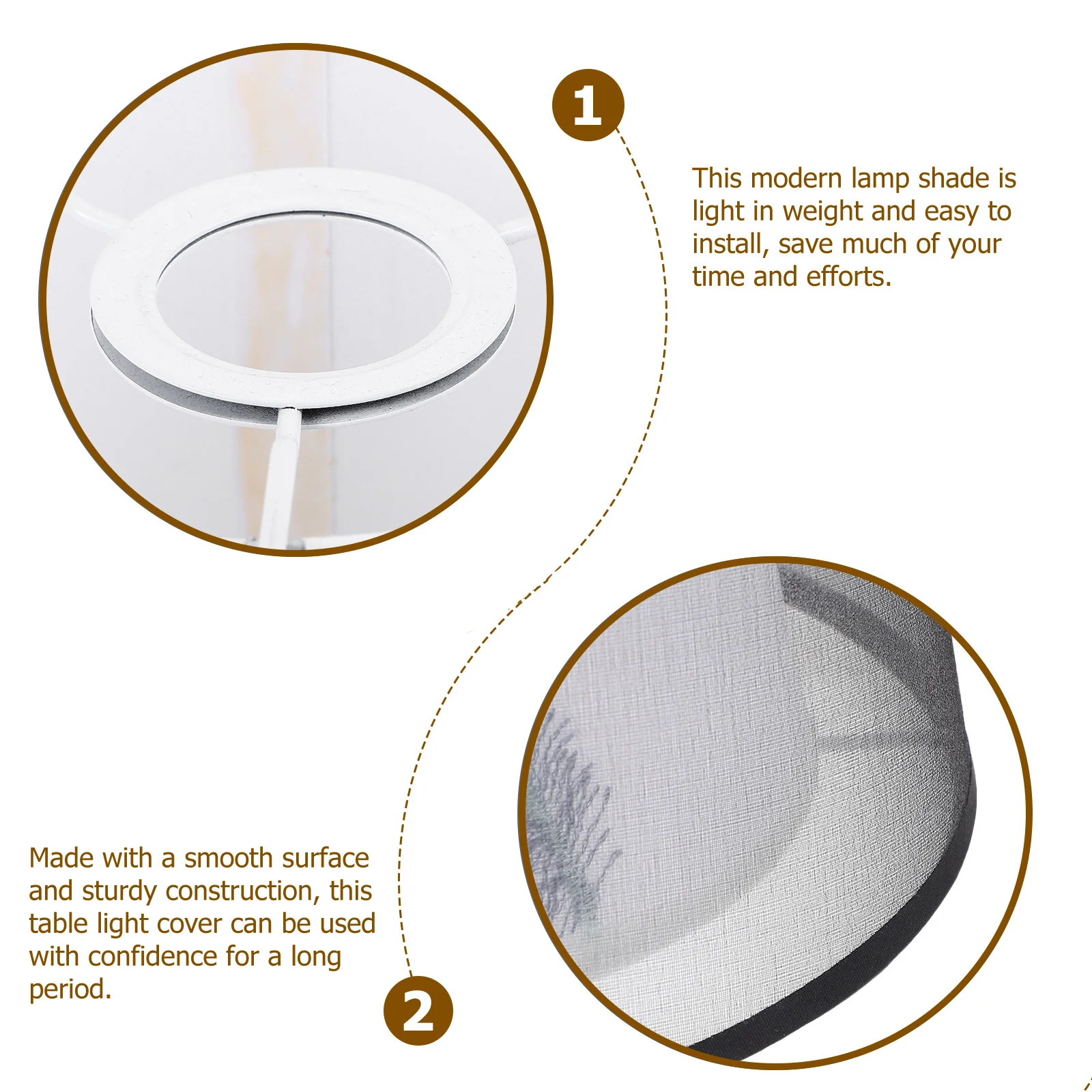 

Embroidery Lamp Shade Modern Minimalist Design Lightweight Easy Install for Bedroom Living Room Study Hotel Decorative